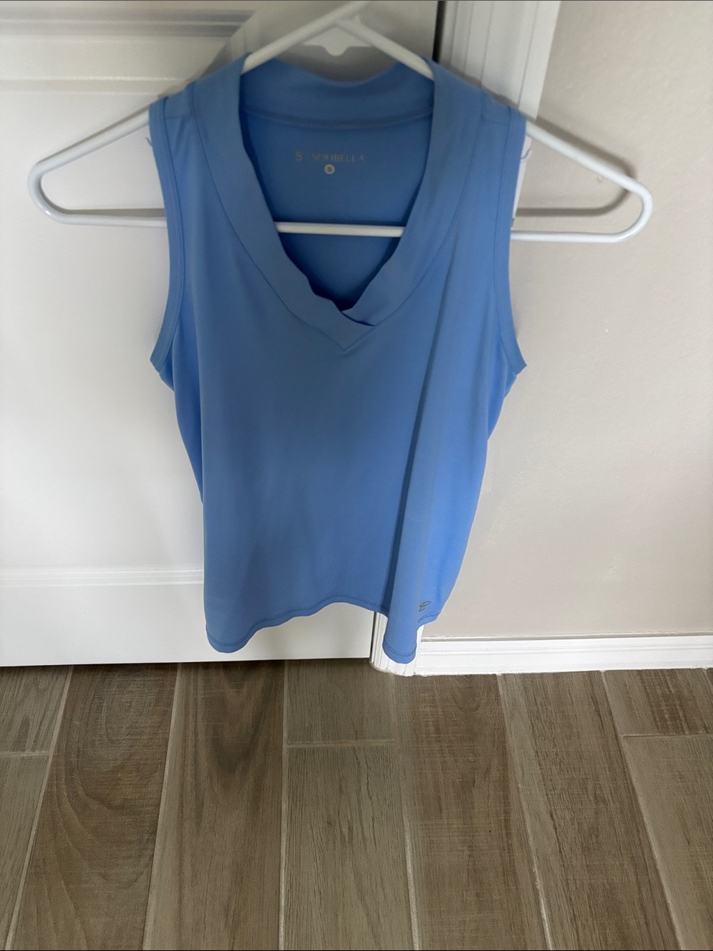 Sleeveless V-Neck Women's Tank Top in Light Blue